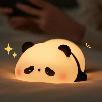 Panda Chubby Silicone Night Light Bedroom Sleeping Lamp Baby Feeding Eye Care Children Sleeping Companion Bedside Lamps