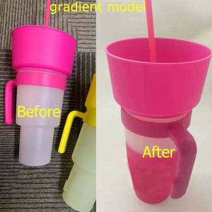 2In1 Snack Cup  with straw