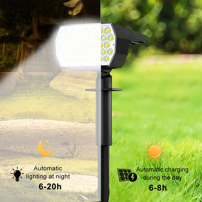 Holofotes solares LED para paisagens