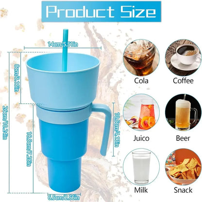 2In1 Snack Cup  with straw