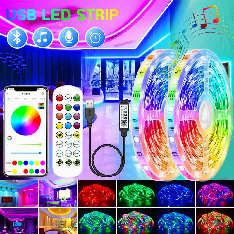 USB Bluetooth Led Strip Lights RGB