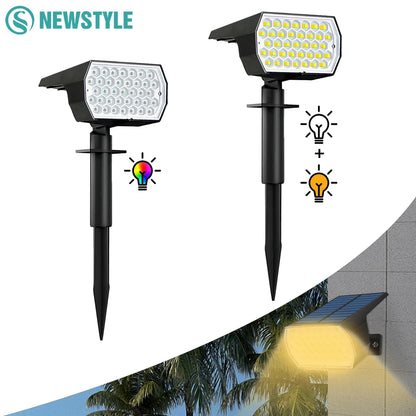 Holofotes solares LED para paisagens