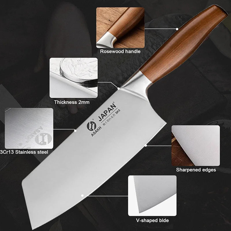 Kitchen Knives Set Stainless Steel