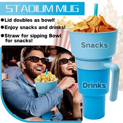 2In1 Snack Cup  with straw