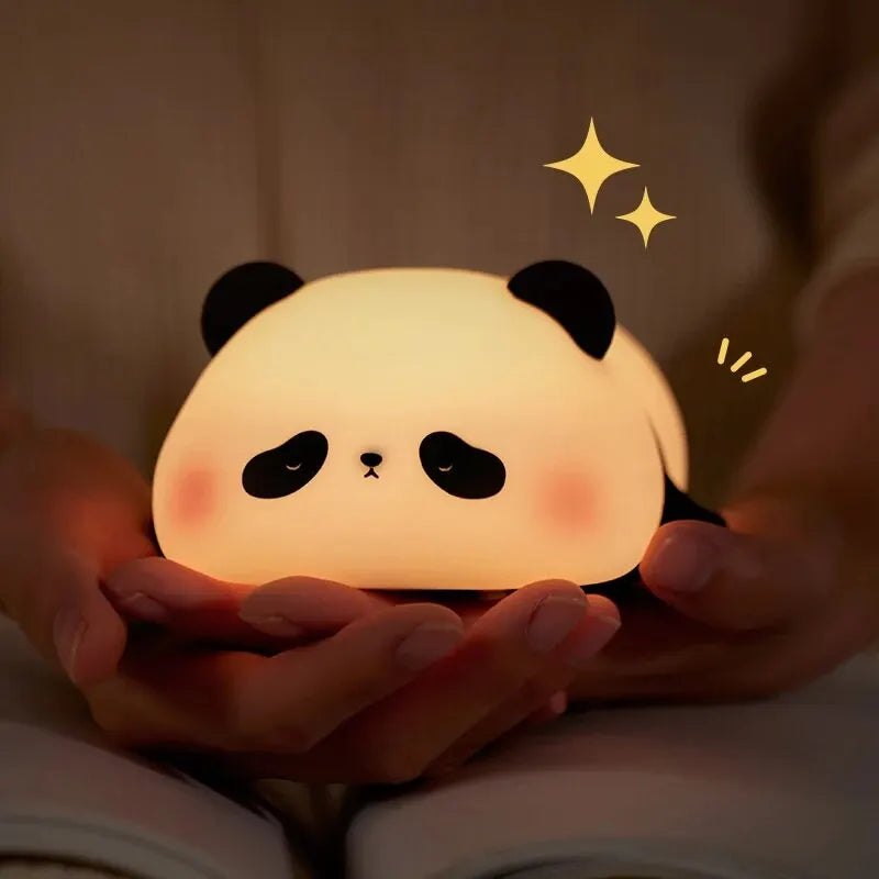 Panda Chubby Silicone Night Light Bedroom Sleeping Lamp Baby Feeding Eye Care Children Sleeping Companion Bedside Lamps