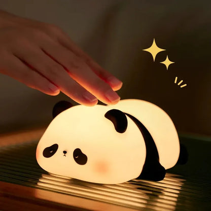 Panda Chubby Silicone Night Light Bedroom Sleeping Lamp Baby Feeding Eye Care Children Sleeping Companion Bedside Lamps