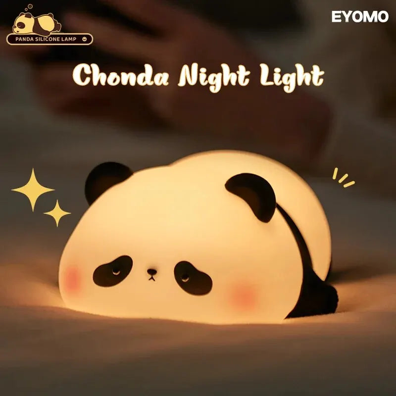 Panda Chubby Silicone Night Light Bedroom Sleeping Lamp Baby Feeding Eye Care Children Sleeping Companion Bedside Lamps