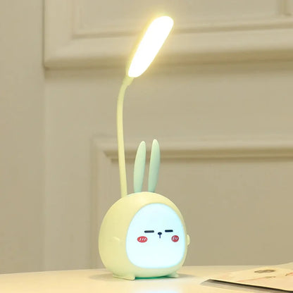 Portable LED Desk Lamp Foldable Light Cute Cartoon Desk Lamp USB Recharge LED Reading Light Eye Protective Colorful Night Light